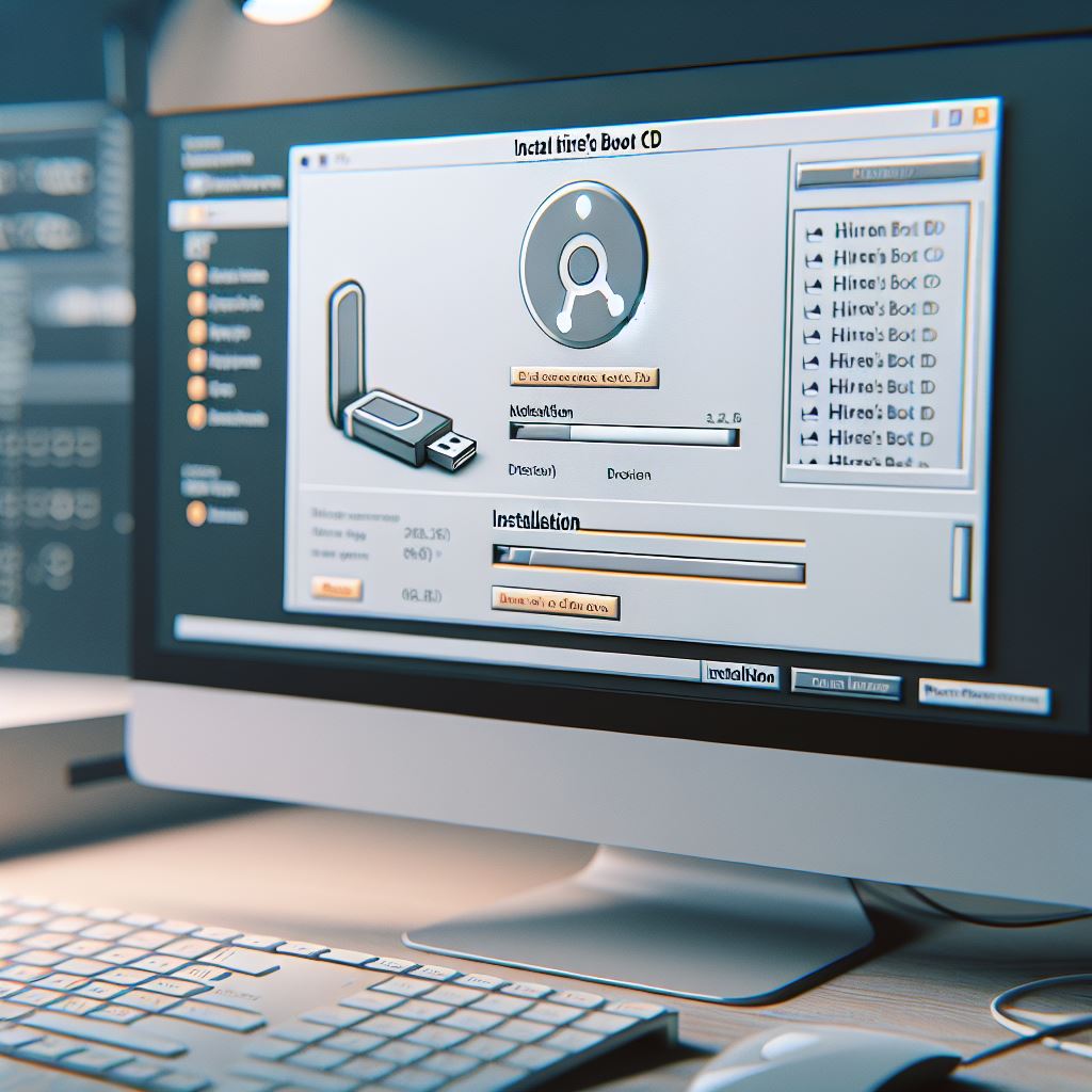 pc screen representient install hirens onto usb stick for pc troubleshooting and recovery